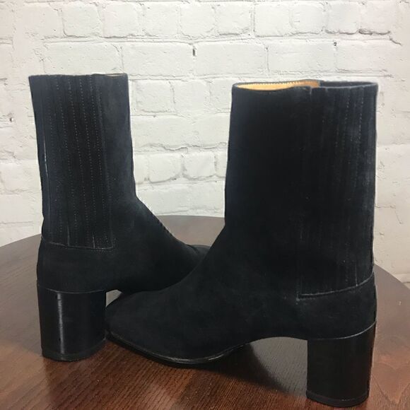 BALLY suede leather mid calf booties size 4.5 Euc - Picture 4 of 8